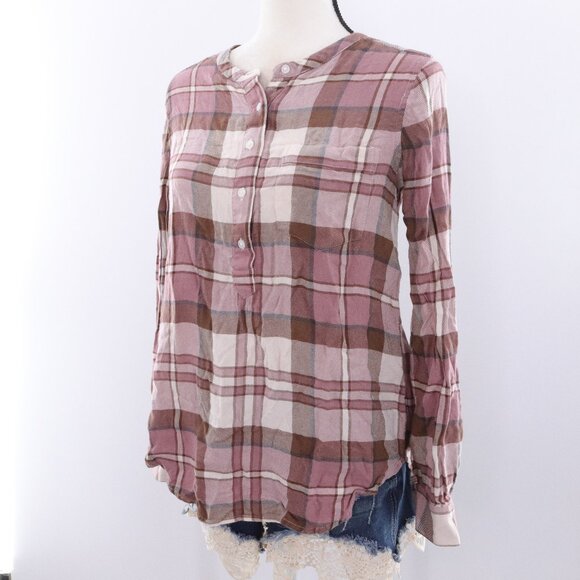 Lucky Brand | Plaid Long Sleeve Top Small - Picture 1 of 6